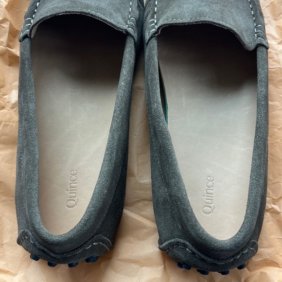NIB Quince 100%Suede Driving Loafers/Medium Brown - size 8 - Picture 6 of 11